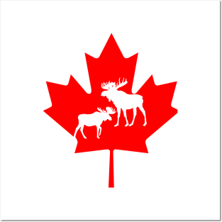 Canada flag wildlife collection Posters and Art